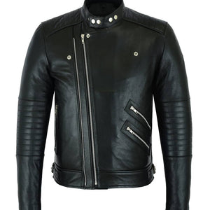 Black Bomber Leather Jacket
