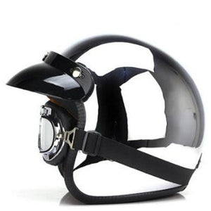 Chrome motorcycle helmet