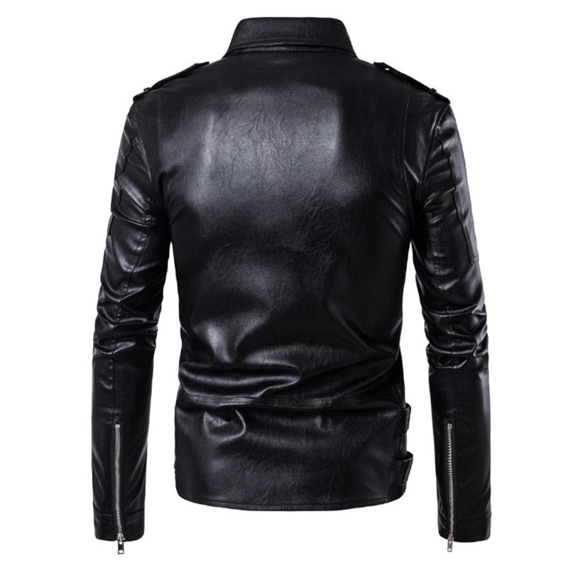 New design Motorcycle Bomber Leather Jacket