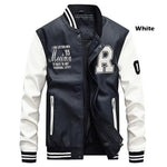 Load image into Gallery viewer, Bomber Leather Jacket Men Baseball Jackets
