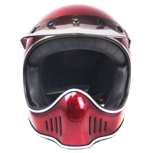 Red Gloss Vintage Full-Face Helmet