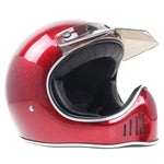 Load image into Gallery viewer, Red Gloss Vintage Full-Face Helmet
