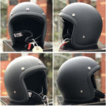 Load image into Gallery viewer, Matte Black Open Face Helmet
