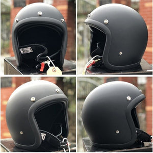 Matte Black Open Face Helmet