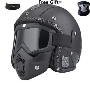 Retro Open Face Helmet Kit