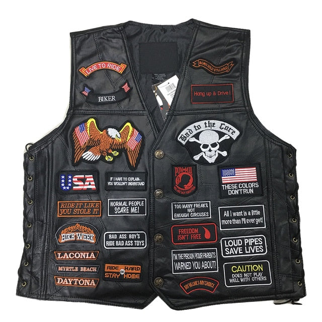 Genuine Leather Retro Vest